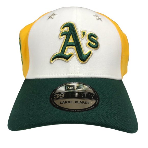 ⚾️💛💚MLB Flex Fit New Era 39Thirty Oakland A’s Athletics Hat All Star Game 2018 - Picture 1 of 12